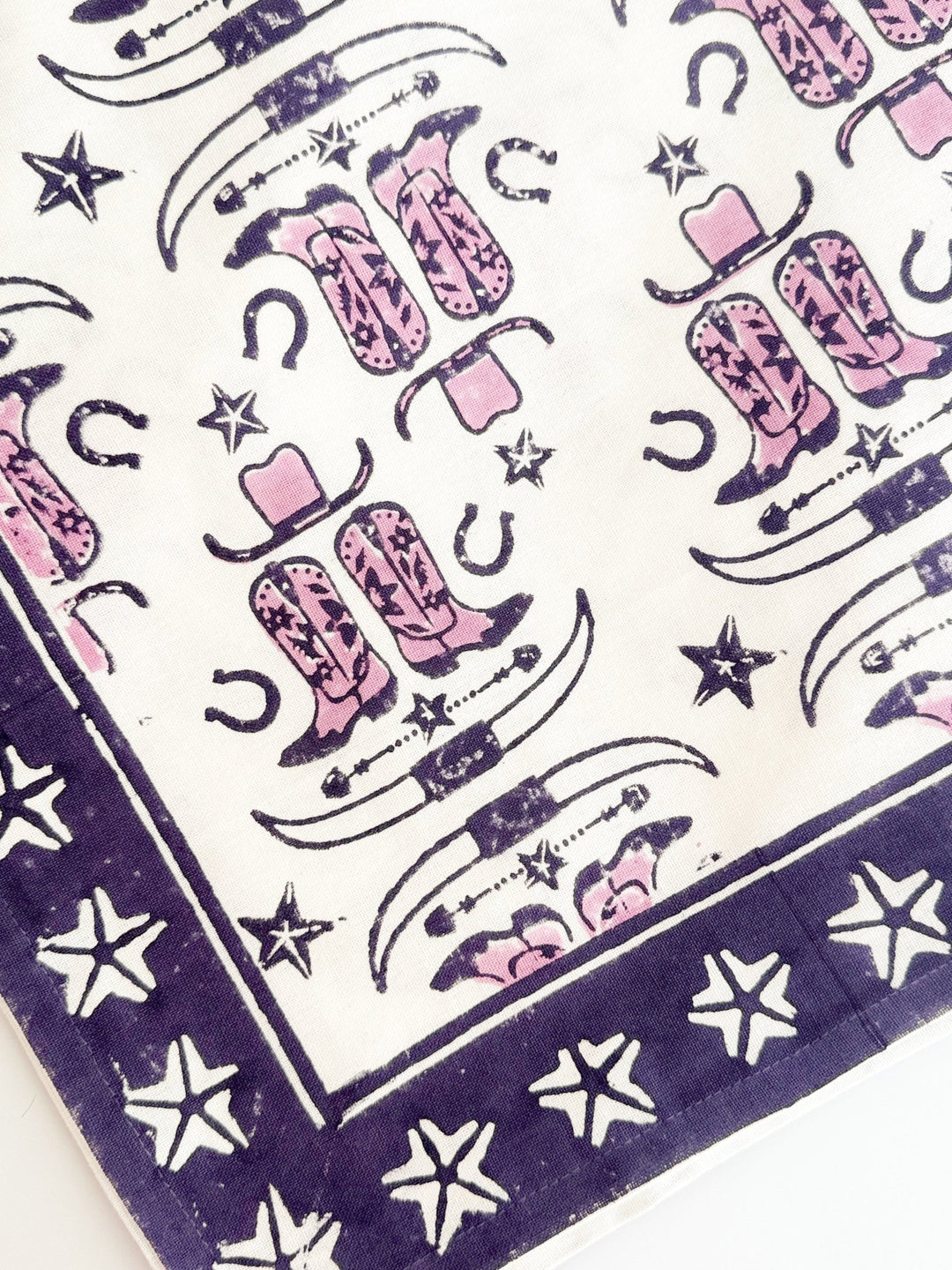 Table Throw (Ivory)- Cowgirl, Lilac &amp; Purple - The Mended Company