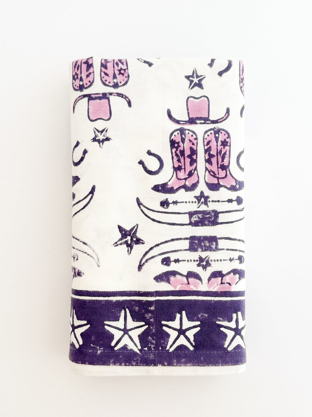 Table Throw (Ivory)- Cowgirl, Lilac & Purple - The Mended Company