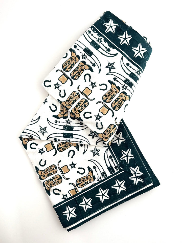 Table Throw (Ivory) - Cowgirl, Midnight &amp; Chai - The Mended Company
