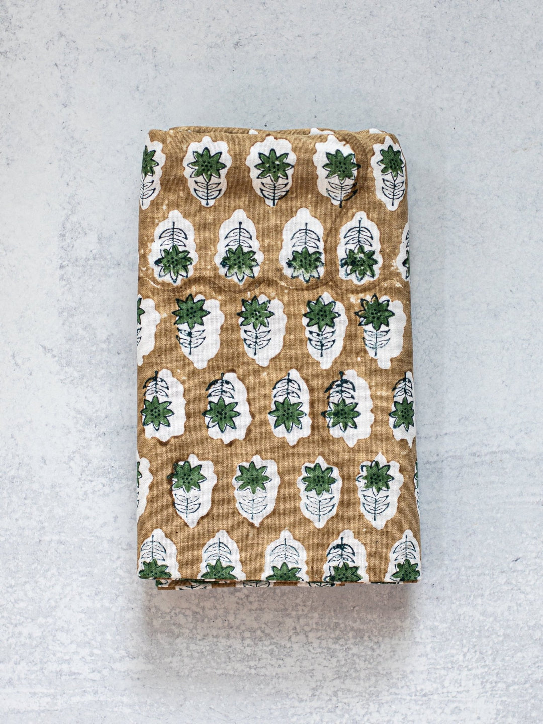 Table Throw (Ivory) - Poinsettia, Midnight, Chai, & Sage - The Mended Company