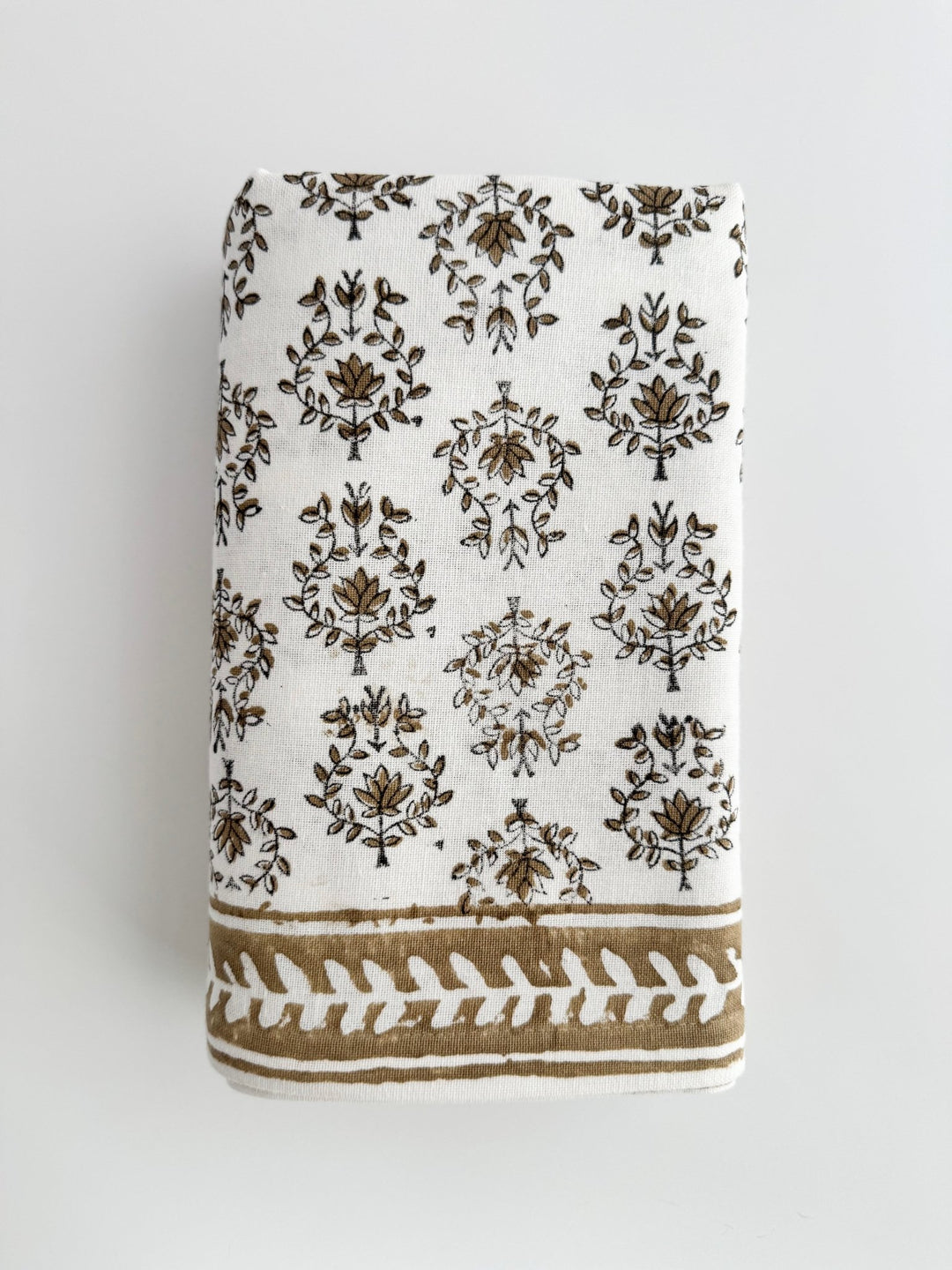 Table Throw - Lotus, Black &amp; Chai - The Mended Company