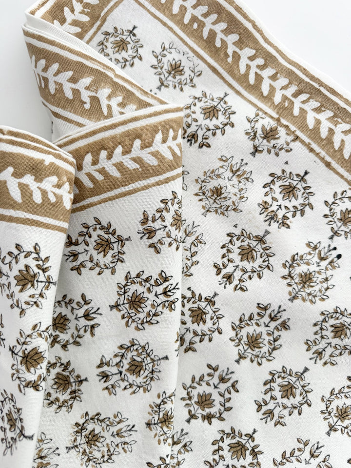 Table Throw - Lotus, Black &amp; Chai - The Mended Company