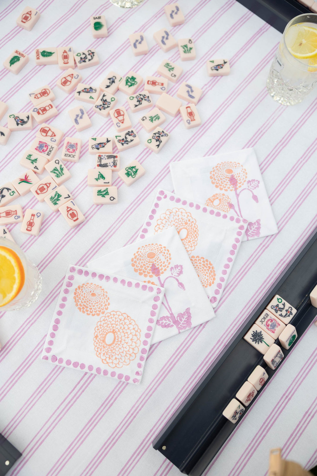 Table Throw - Marigold - Lilac - The Mended Company