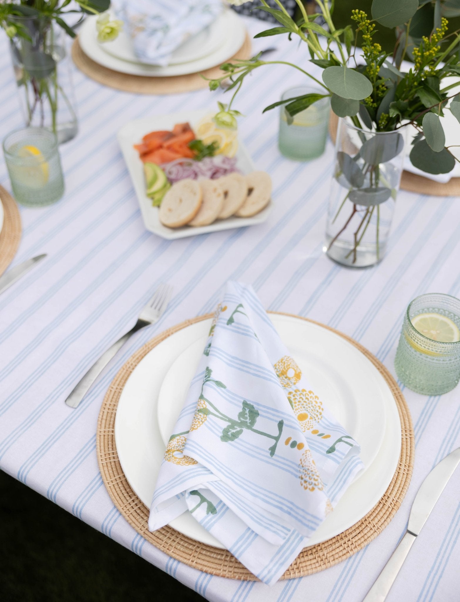 Table Throw - Marigold - Uniform Blue - The Mended Company
