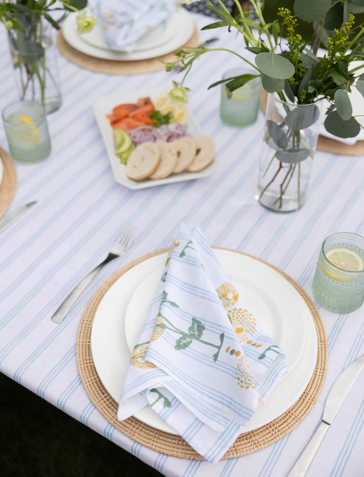 Table Throw - Marigold - Uniform Blue - The Mended Company