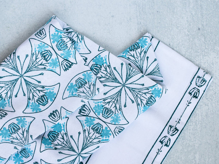 Table Throw - Mosaic - Midnight & Saltwater - The Mended Company