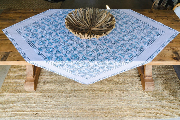 Table Throw - Mosaic - Midnight & Saltwater - The Mended Company