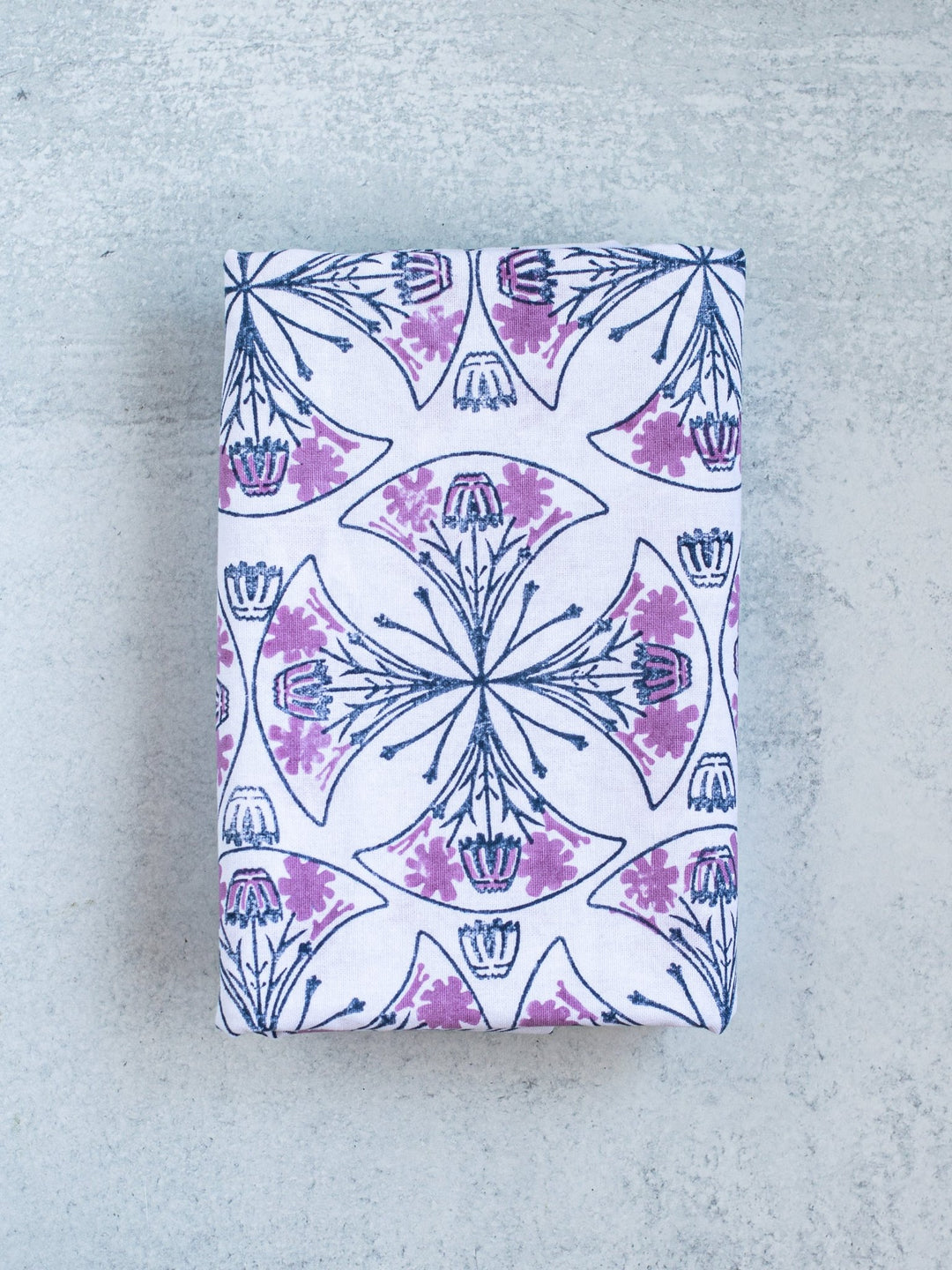 Table Throw - Mosaic - Navy & Lilac - The Mended Company