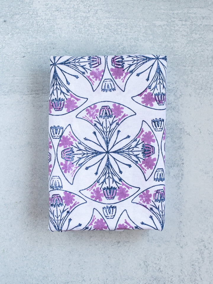 Table Throw - Mosaic - Navy & Lilac - The Mended Company