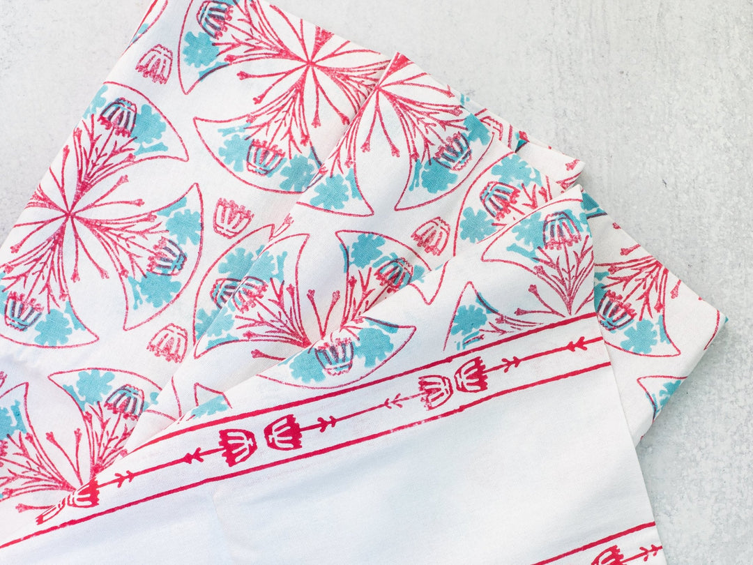 Table Throw - Mosaic - Pink & Saltwater - The Mended Company