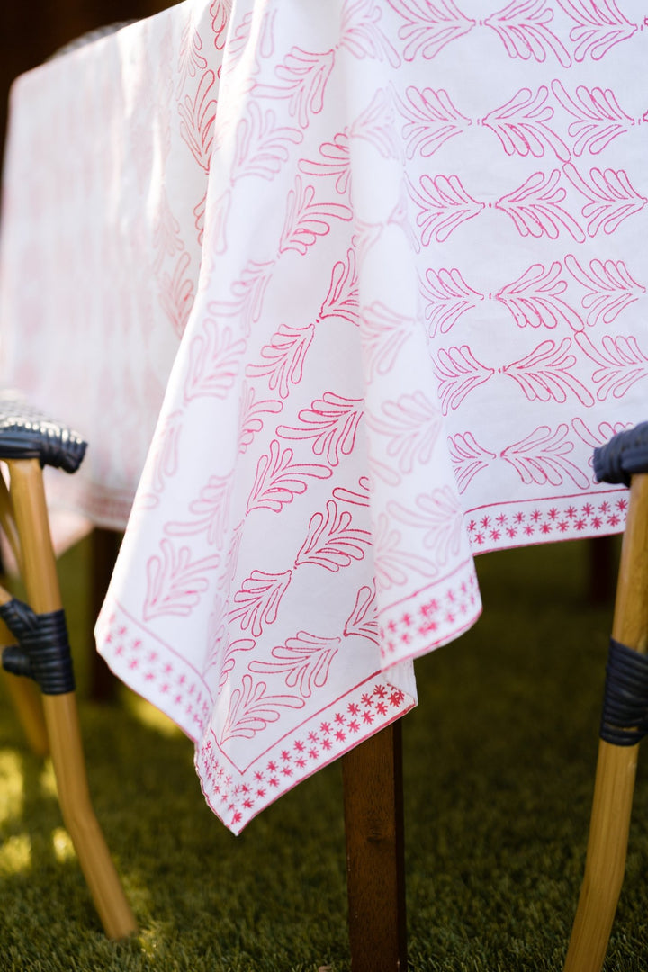 Table Throw - Palmetto, Pink &amp; Rose - The Mended Company