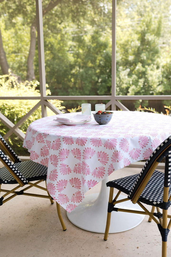 Table Throw - Peacock Paradise, Pink &amp; Gold - The Mended Company