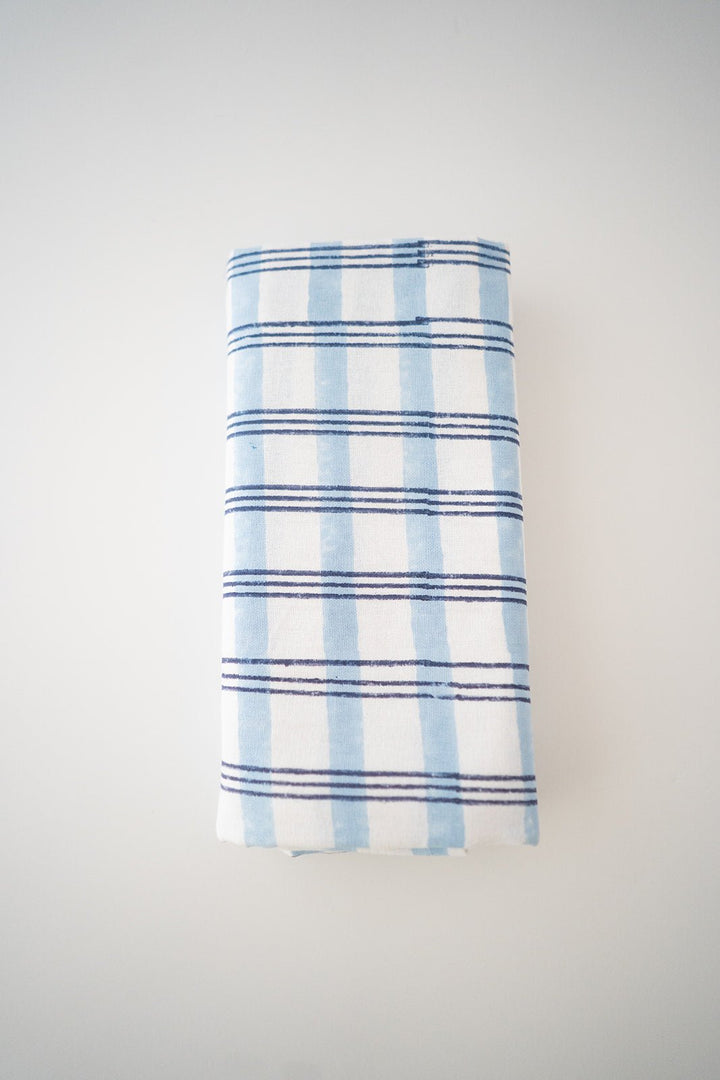 Table Throw - Plaid, Navy - The Mended Company