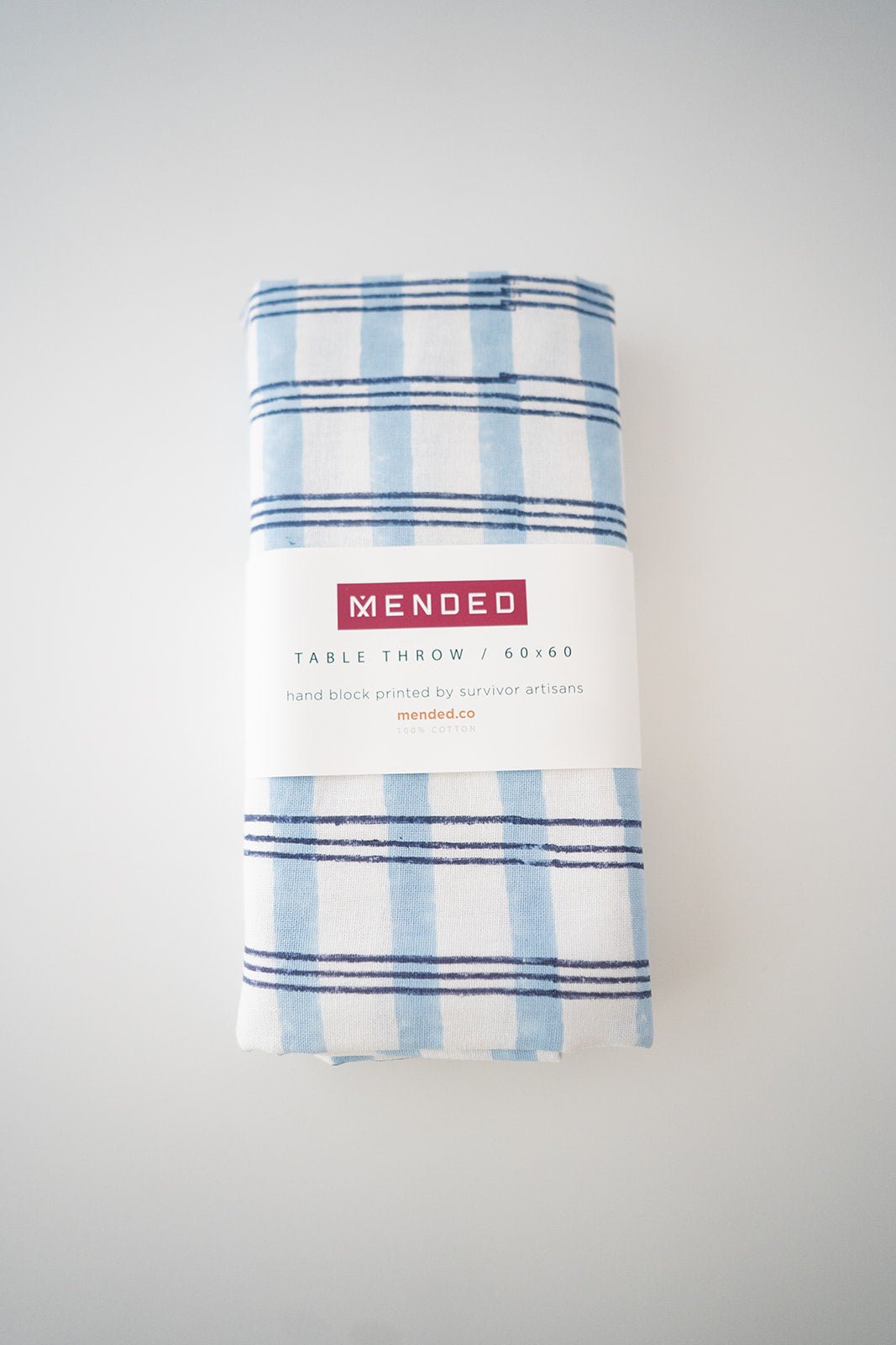 Table Throw - Plaid, Navy - The Mended Company
