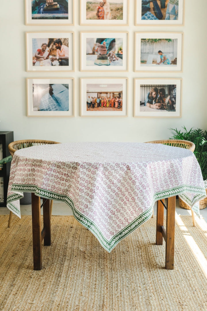 Table Throw - Protea, Sage & Lilac - The Mended Company