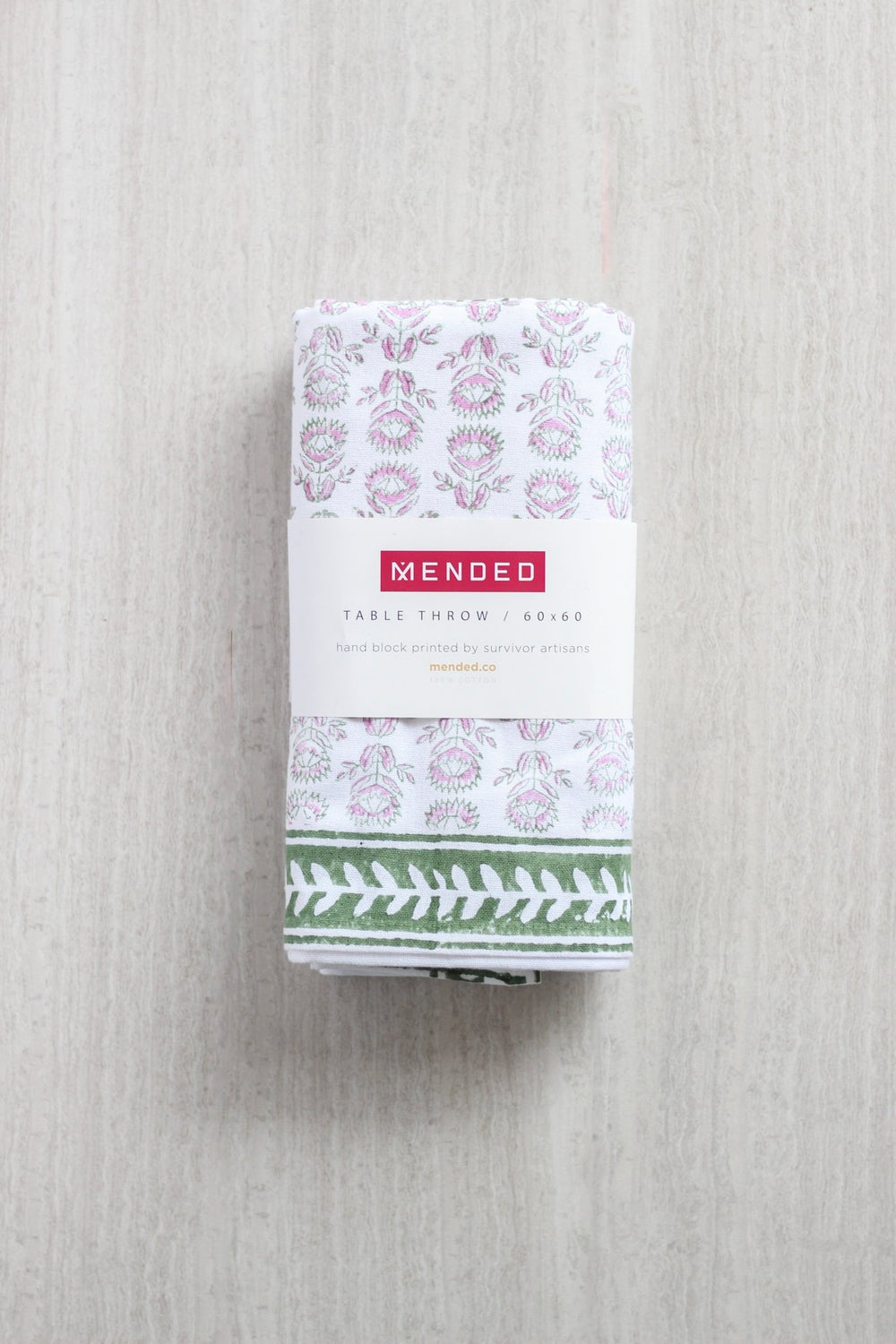 Table Throw - Protea, Sage & Lilac - The Mended Company