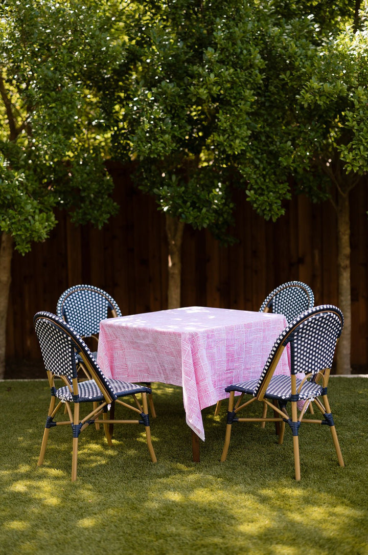 Table Throw - Stripe, Pink - The Mended Company