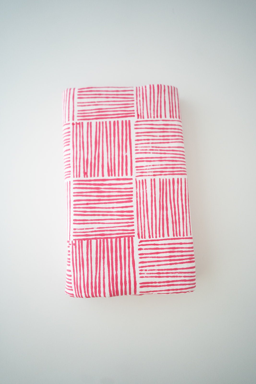Table Throw - Stripe, Pink - The Mended Company