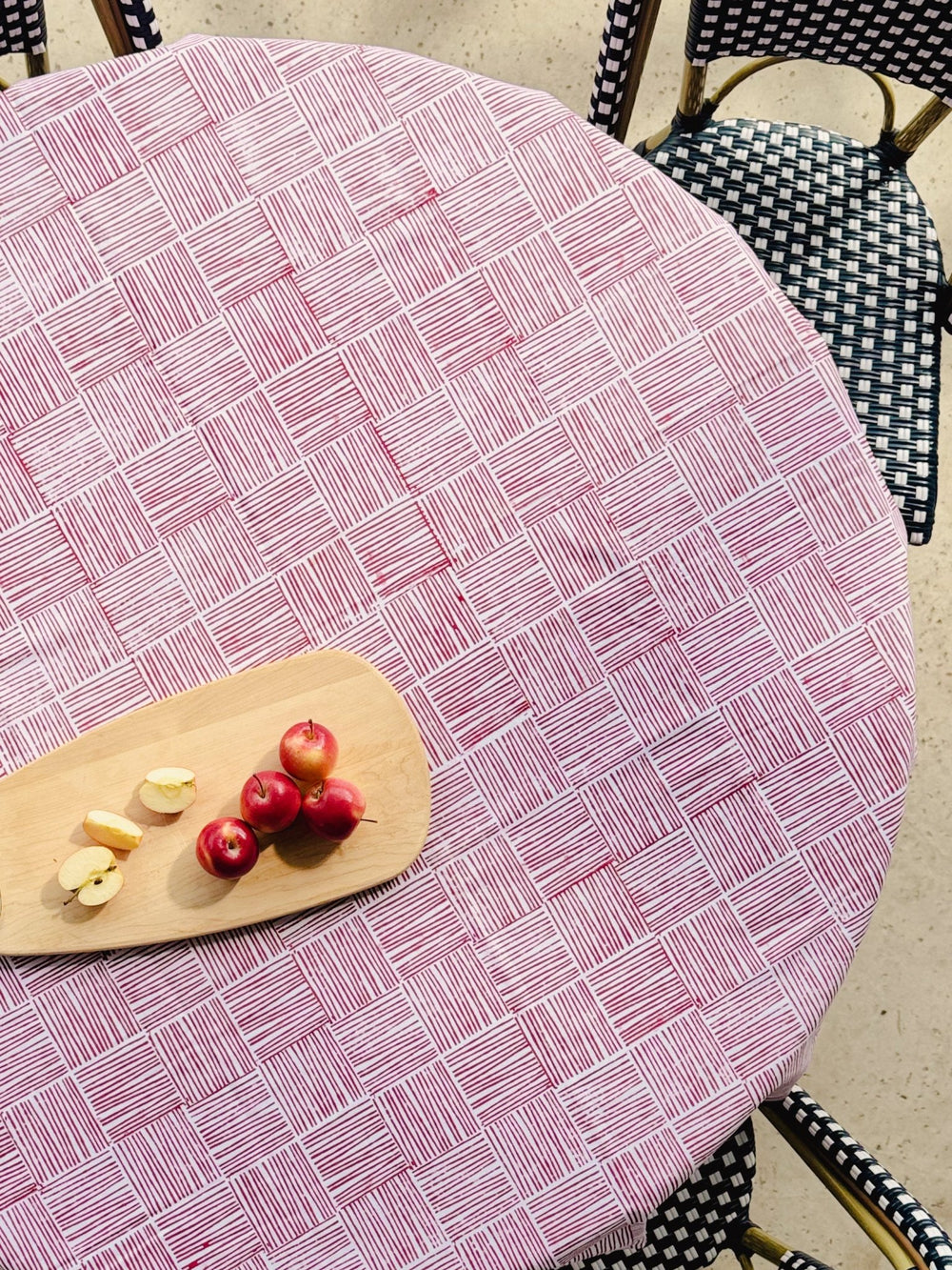 Table Throw - Striped, Red - The Mended Company