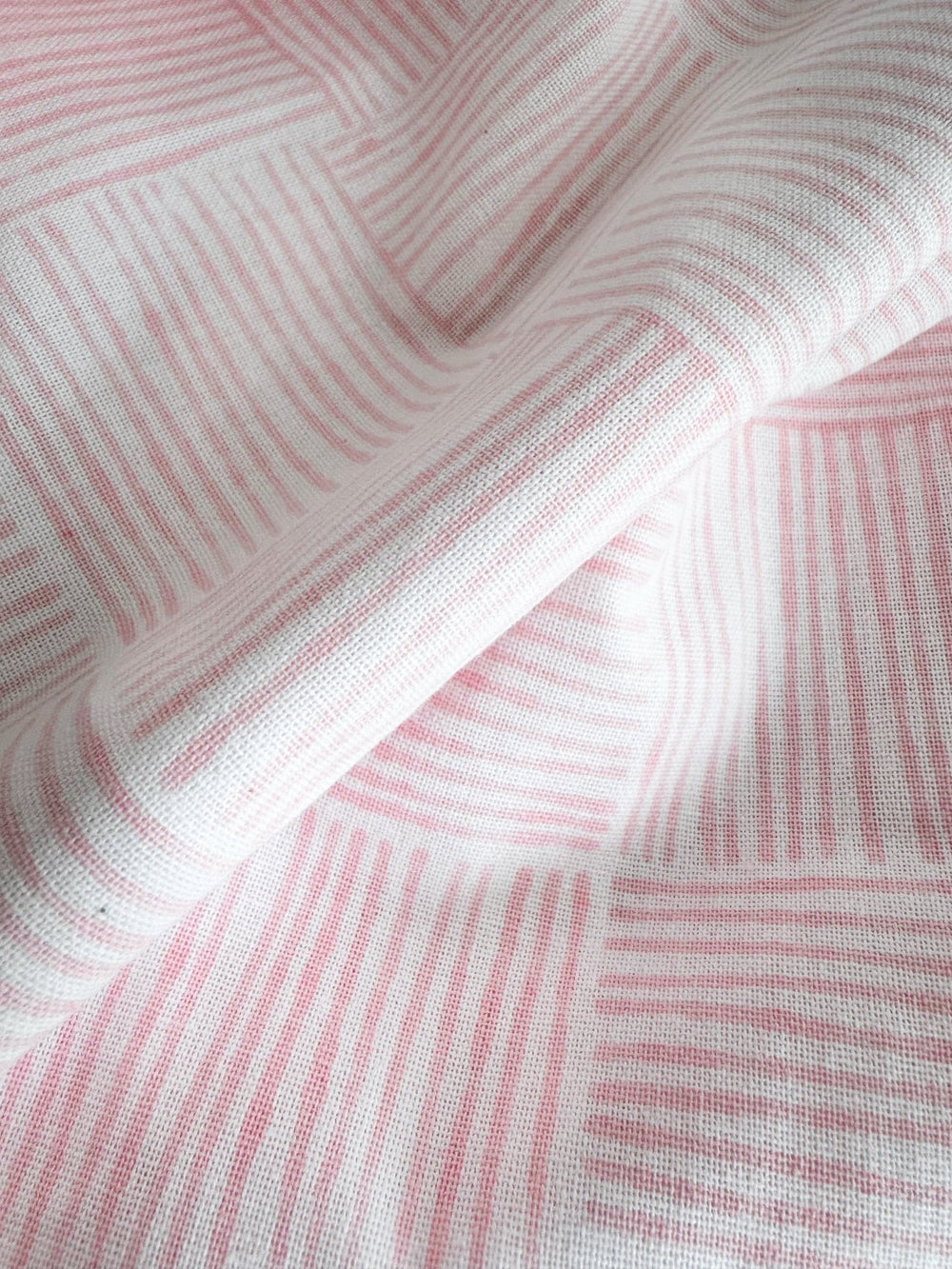 Table Throw - Striped, Rose - The Mended Company
