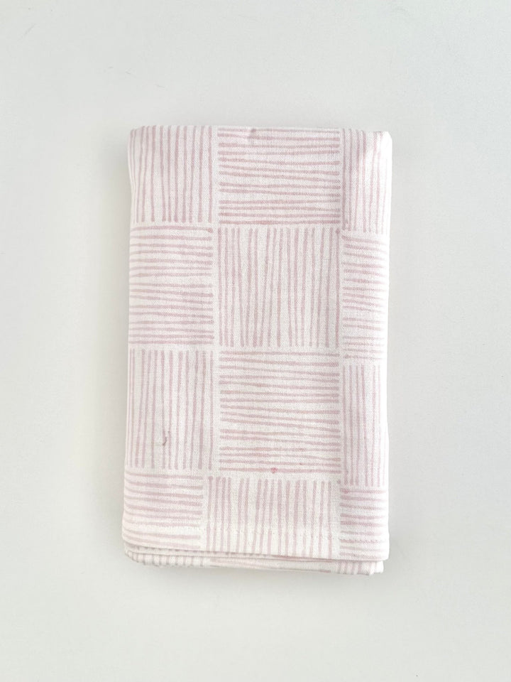 Table Throw - Striped, Rose - The Mended Company