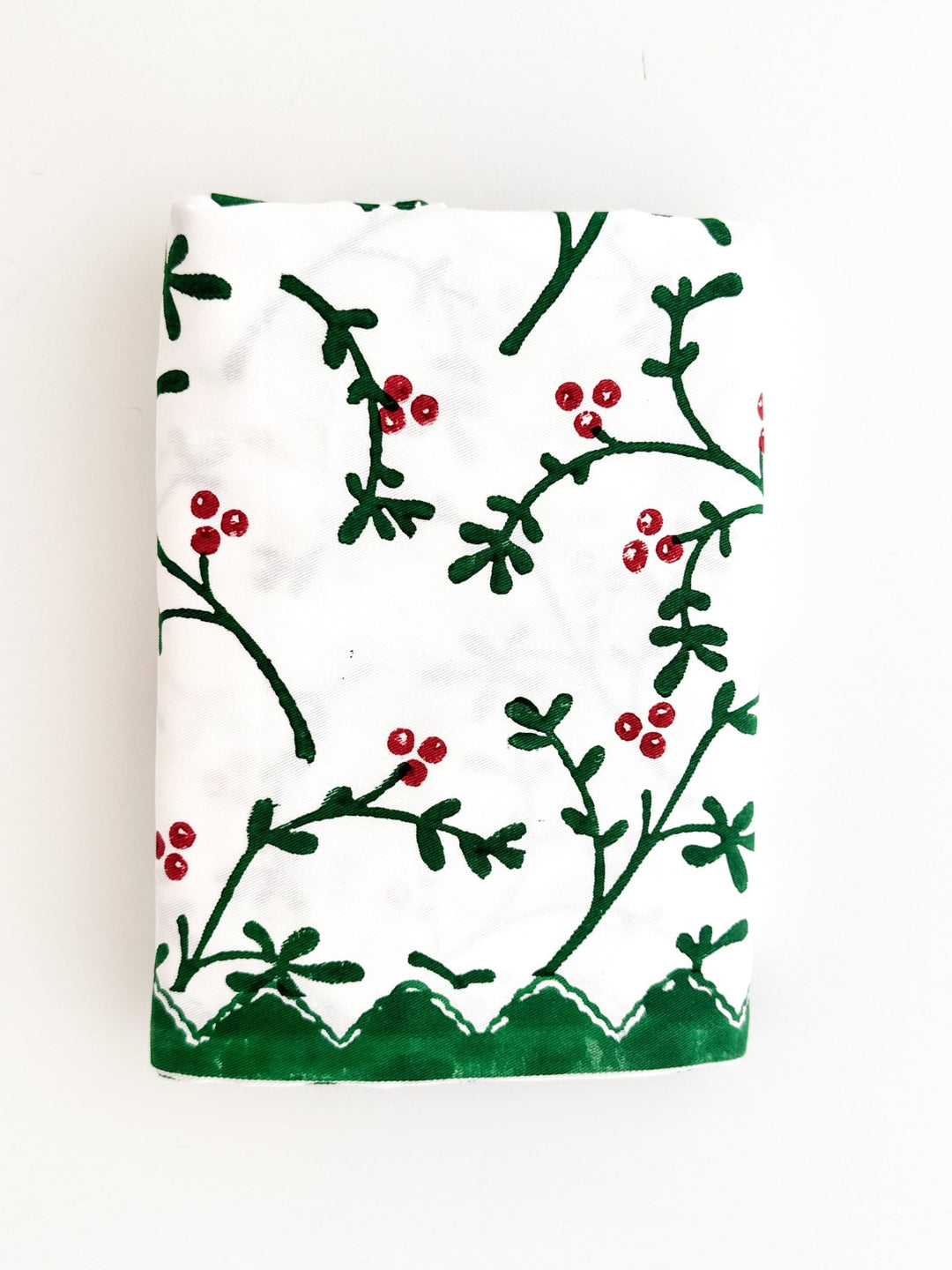 Table Throw - Winterberry, Evergreen &amp; Red - The Mended Company
