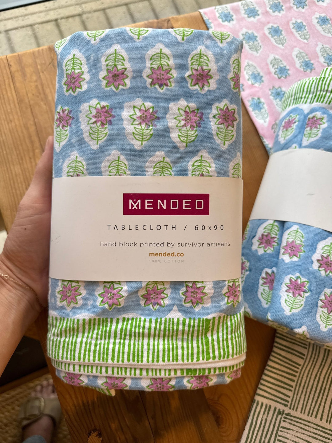 Tablecloth - Lily - Uniform Blue - The Mended Company