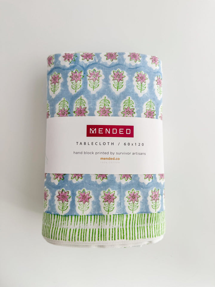 Tablecloth - Lily - Uniform Blue - The Mended Company