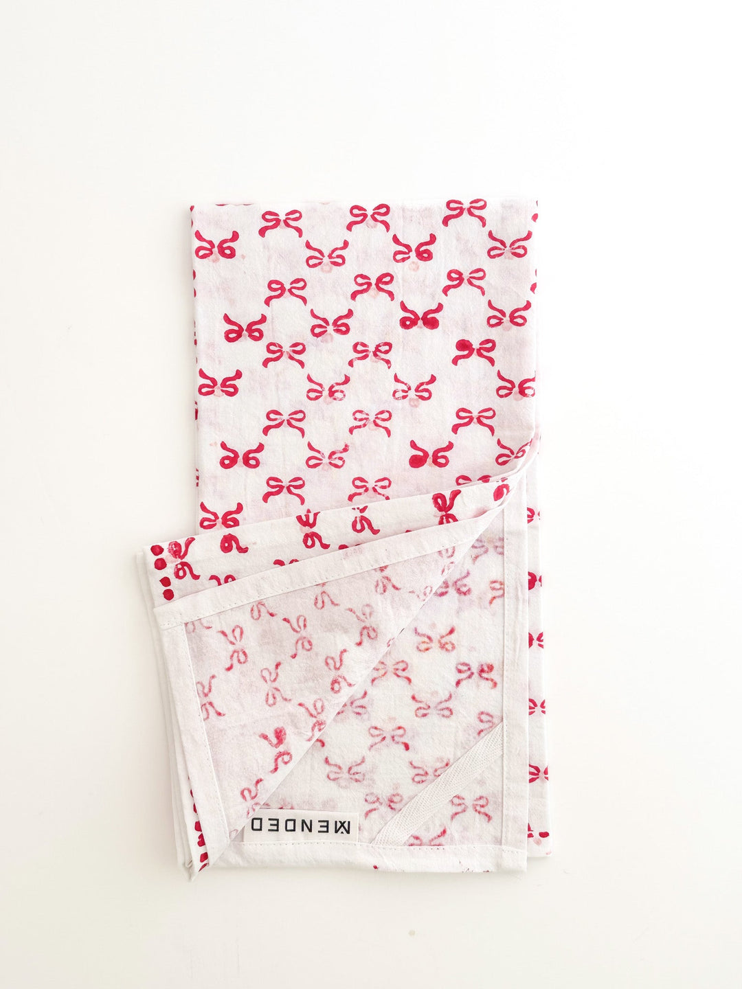 Tea Towel - Bows, Pink - The Mended Company