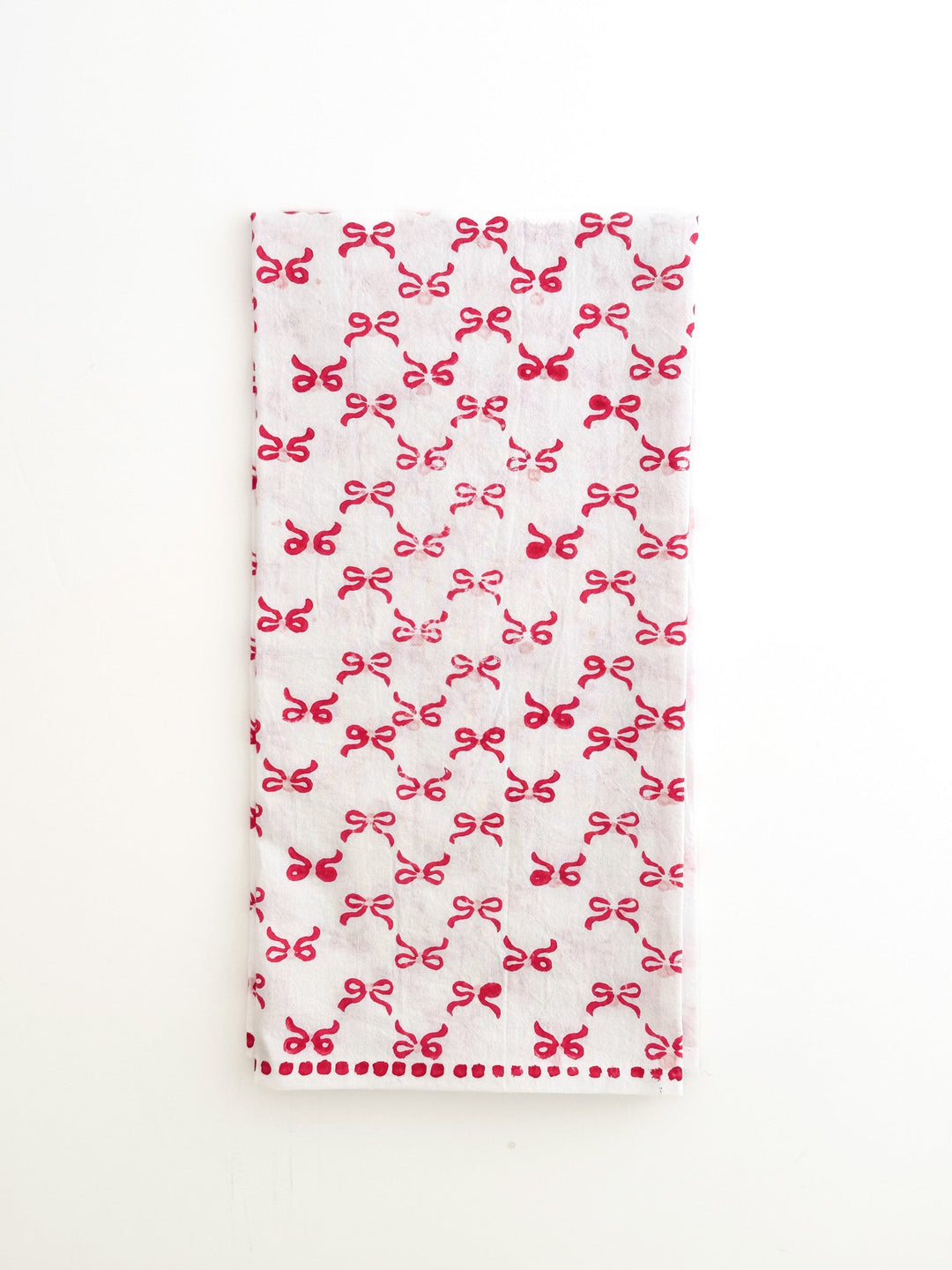 Tea Towel - Bows, Pink - The Mended Company
