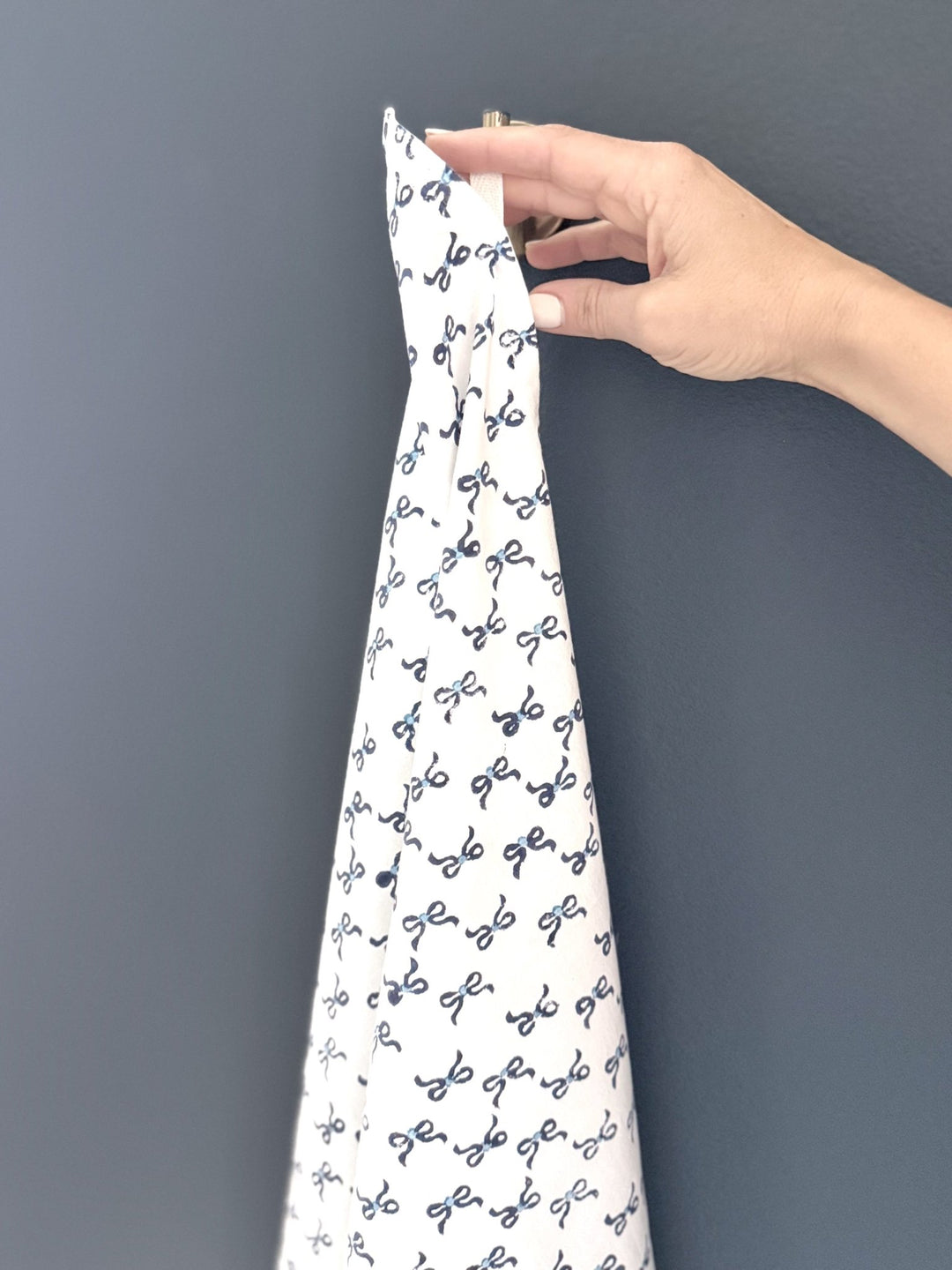 Tea Towel - Bows, Uniform Blue & Navy - The Mended Company