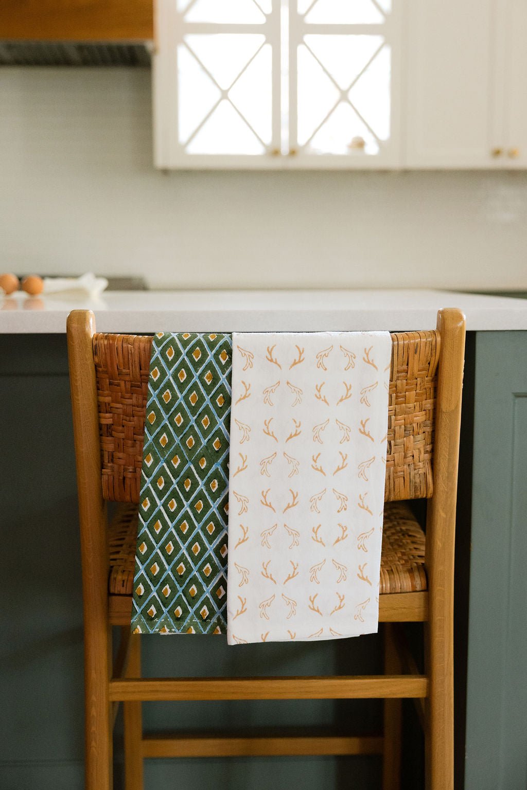 Tea Towel (Ivory) - Antlers, Chai - The Mended Company