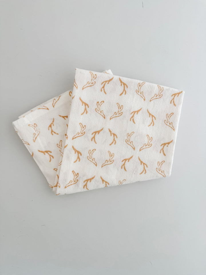 Tea Towel (Ivory) - Antlers, Chai - The Mended Company