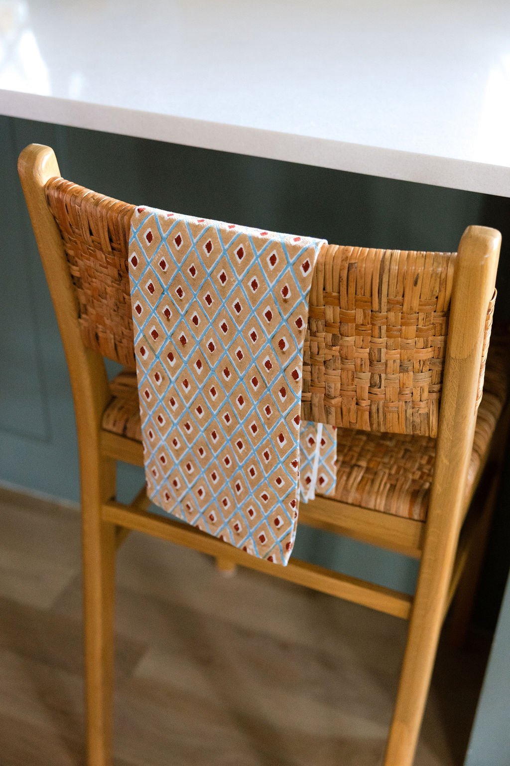 Tea Towel (Ivory) - Ikat, Chai - The Mended Company