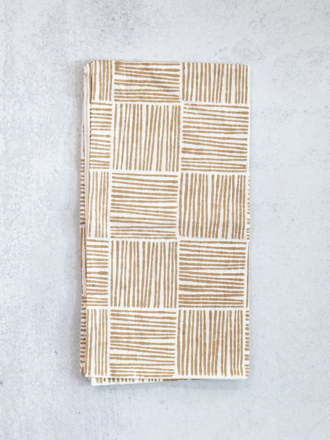 Tea Towel (Ivory) - Striped, Chai - The Mended Company
