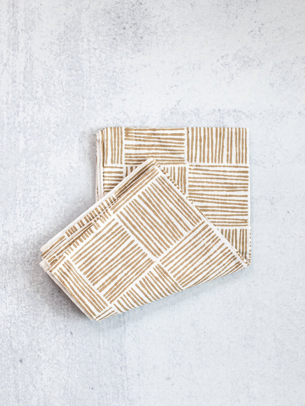 Tea Towel (Ivory) - Striped, Chai - The Mended Company