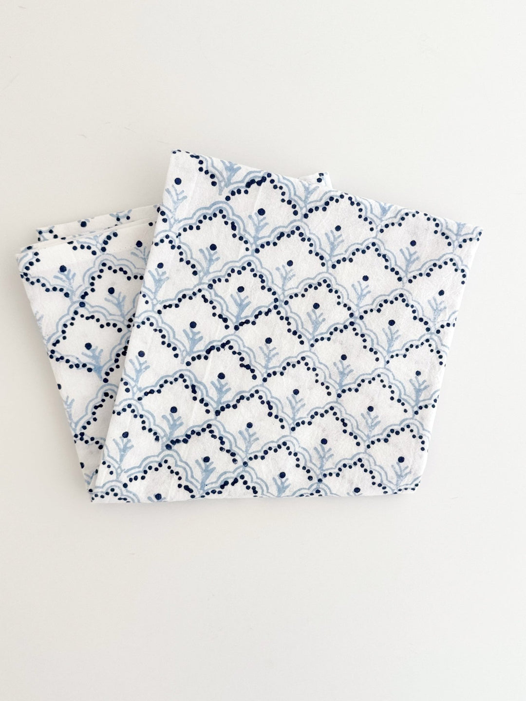 Tea Towel - Jaipur, Navy &amp; Uniform Blue - The Mended Company