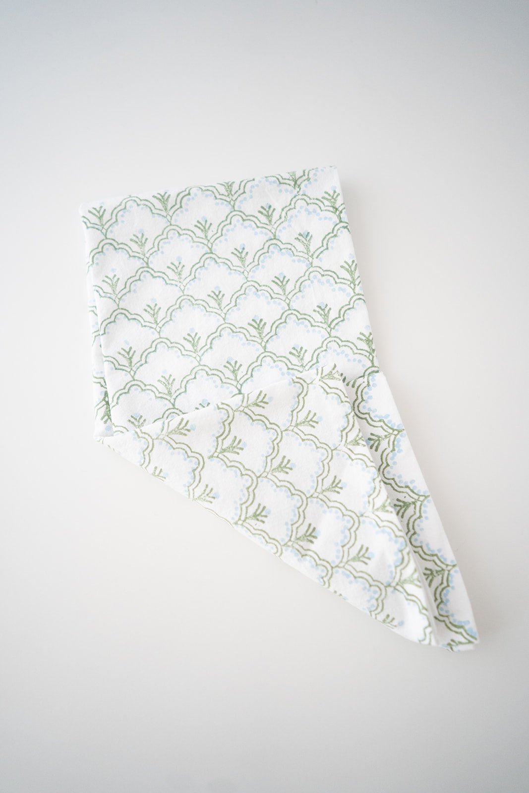 Tea Towel - Jaipur, Sage &amp; Uniform Blue - The Mended Company