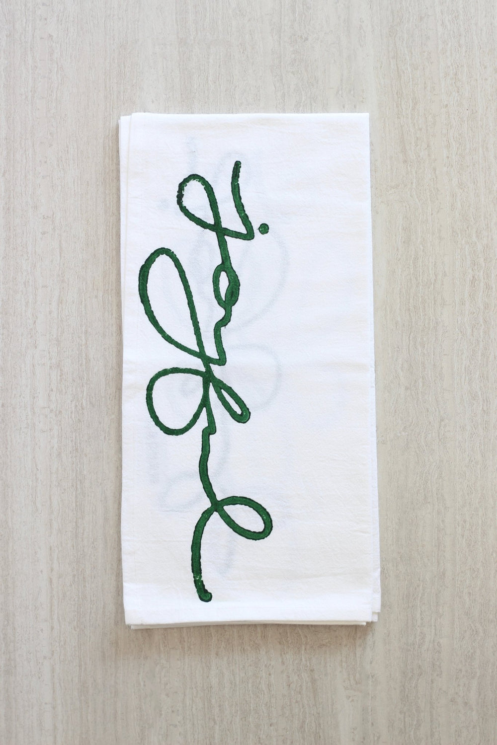 Tea Towel - Joyful, Evergreen - The Mended Company