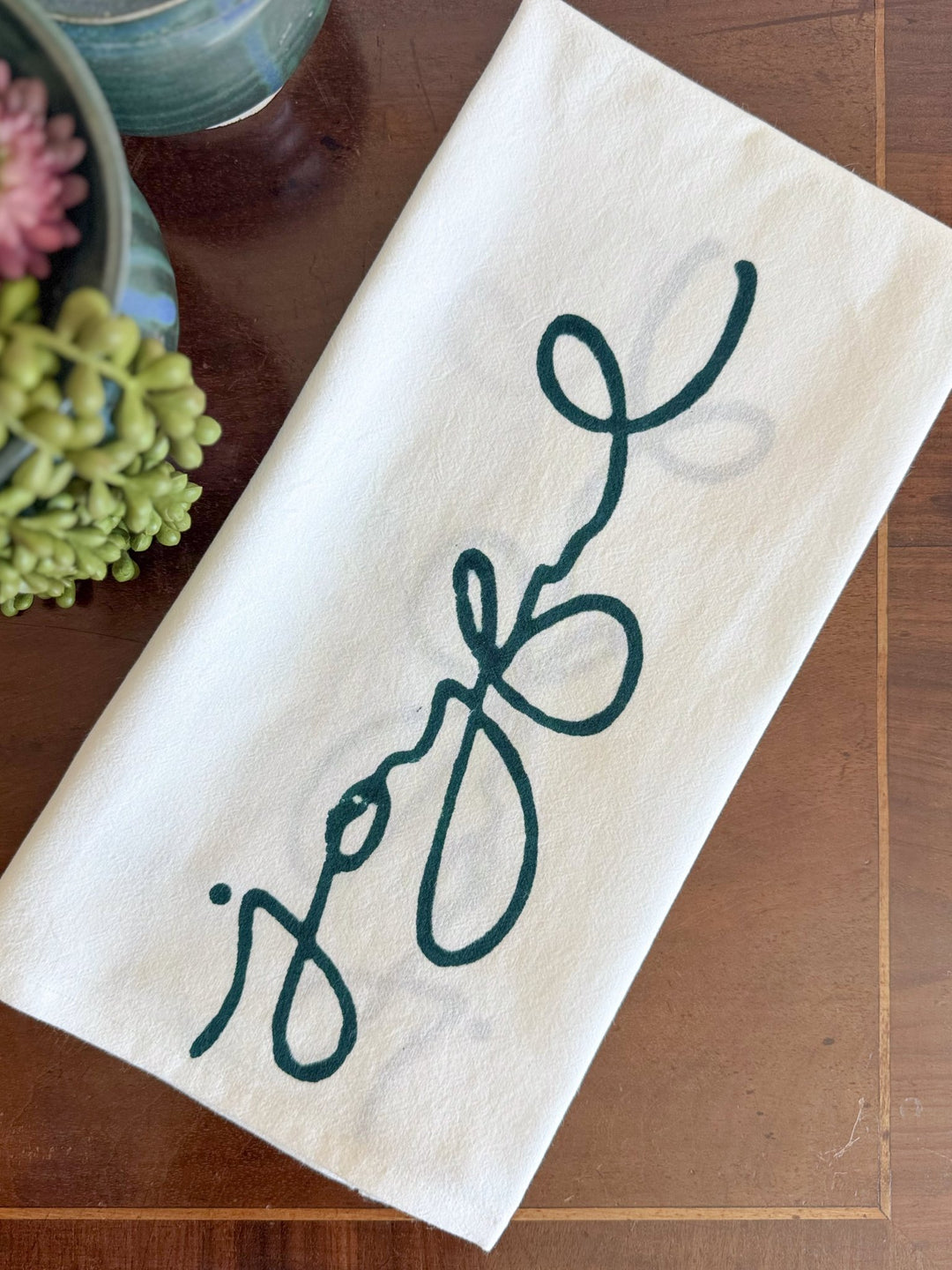 Tea Towel - Joyful, Midnight - The Mended Company