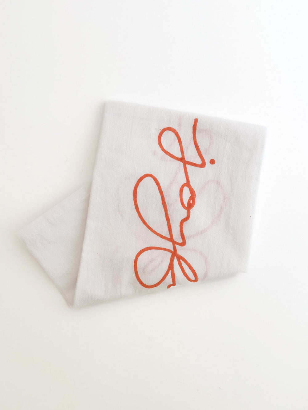 Tea Towel - Joyful, Orange - The Mended Company