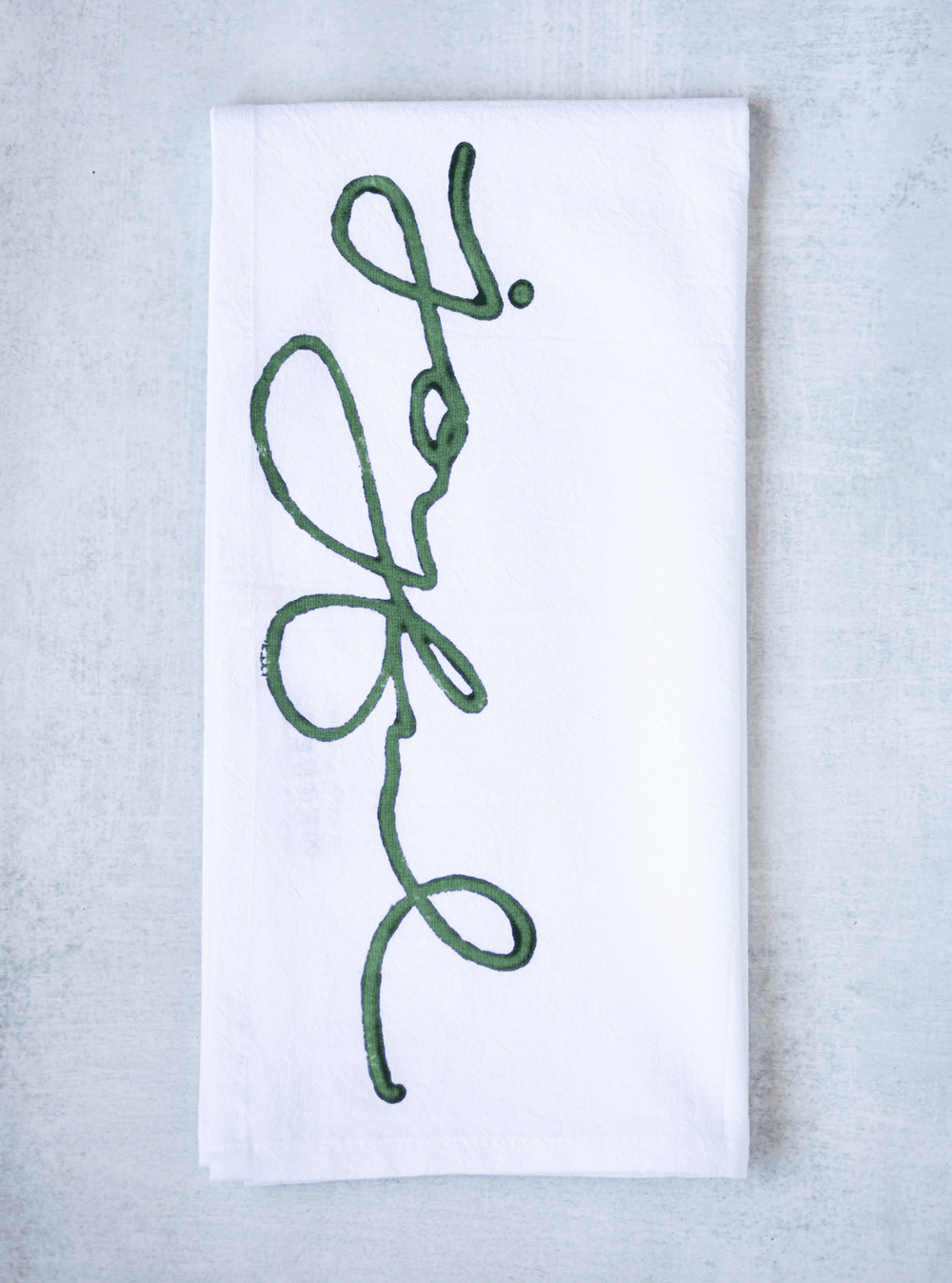 Tea Towel - Joyful, Sage - The Mended Company