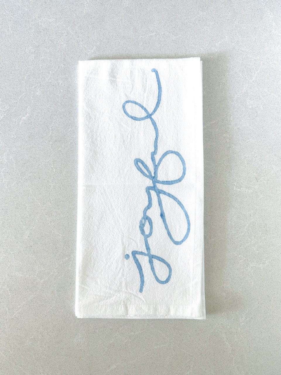 Tea Towel - Joyful, Uniform Blue - The Mended Company