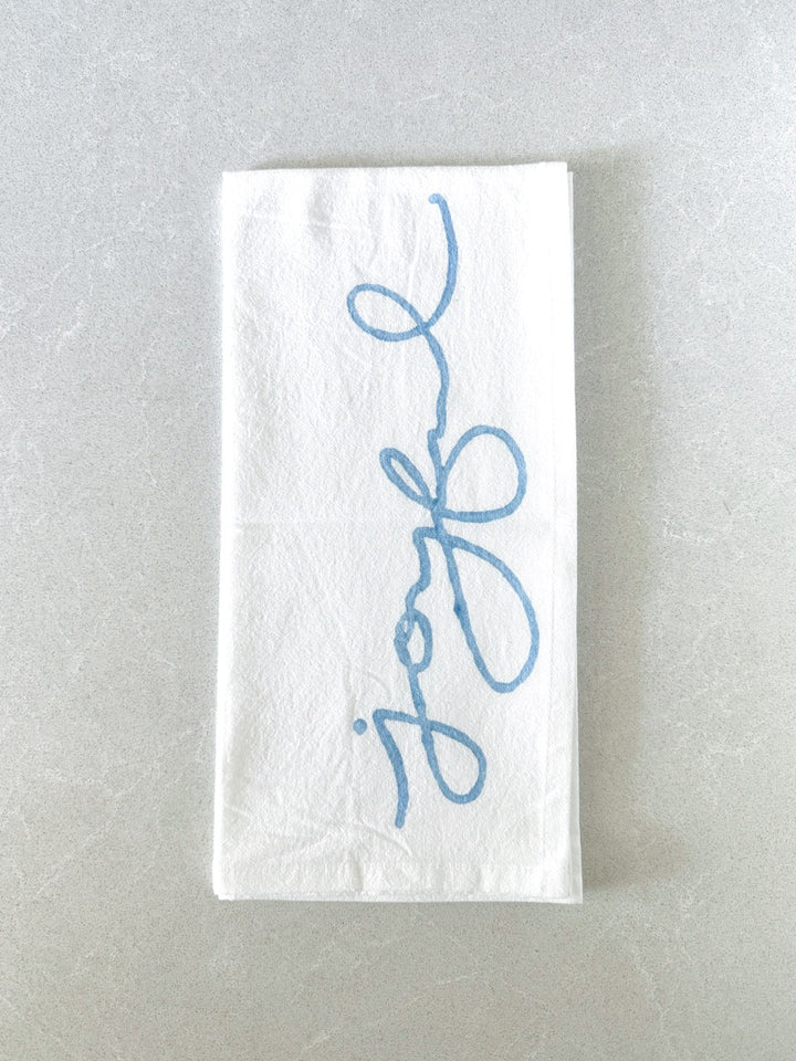 Tea Towel - Joyful, Uniform Blue - The Mended Company