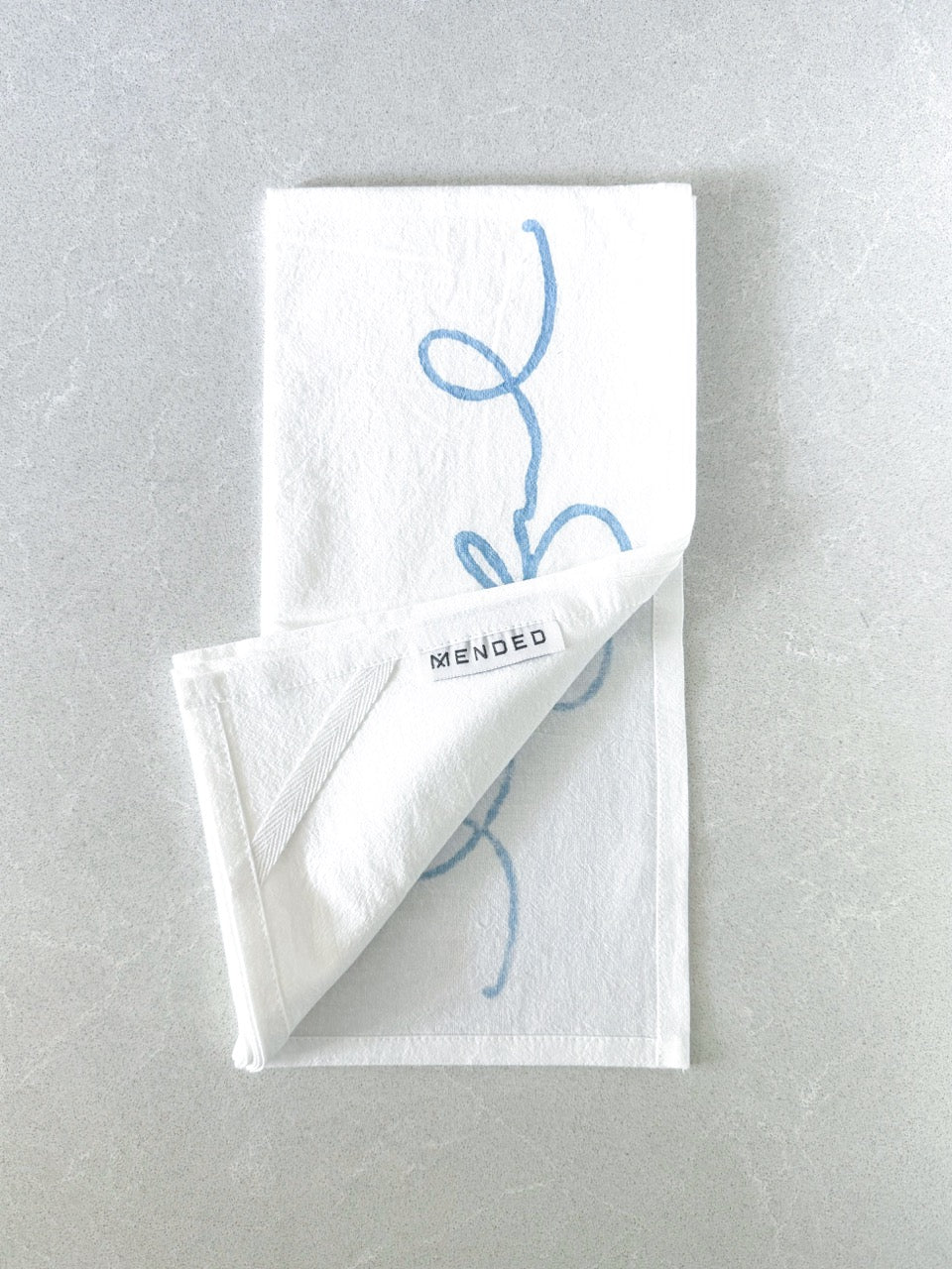 Tea Towel - Joyful, Uniform Blue - The Mended Company