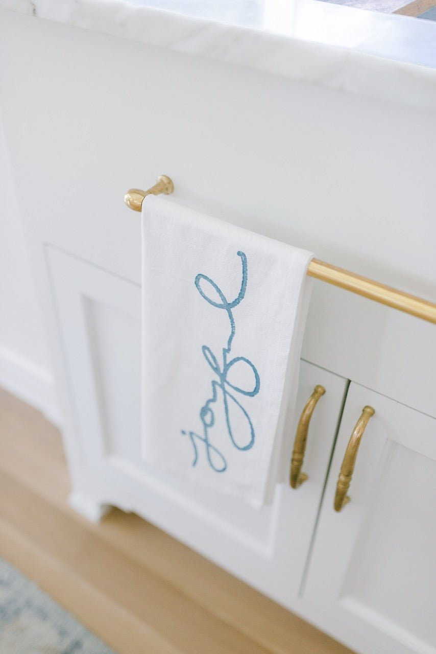 Tea Towel - Joyful, Uniform Blue - The Mended Company
