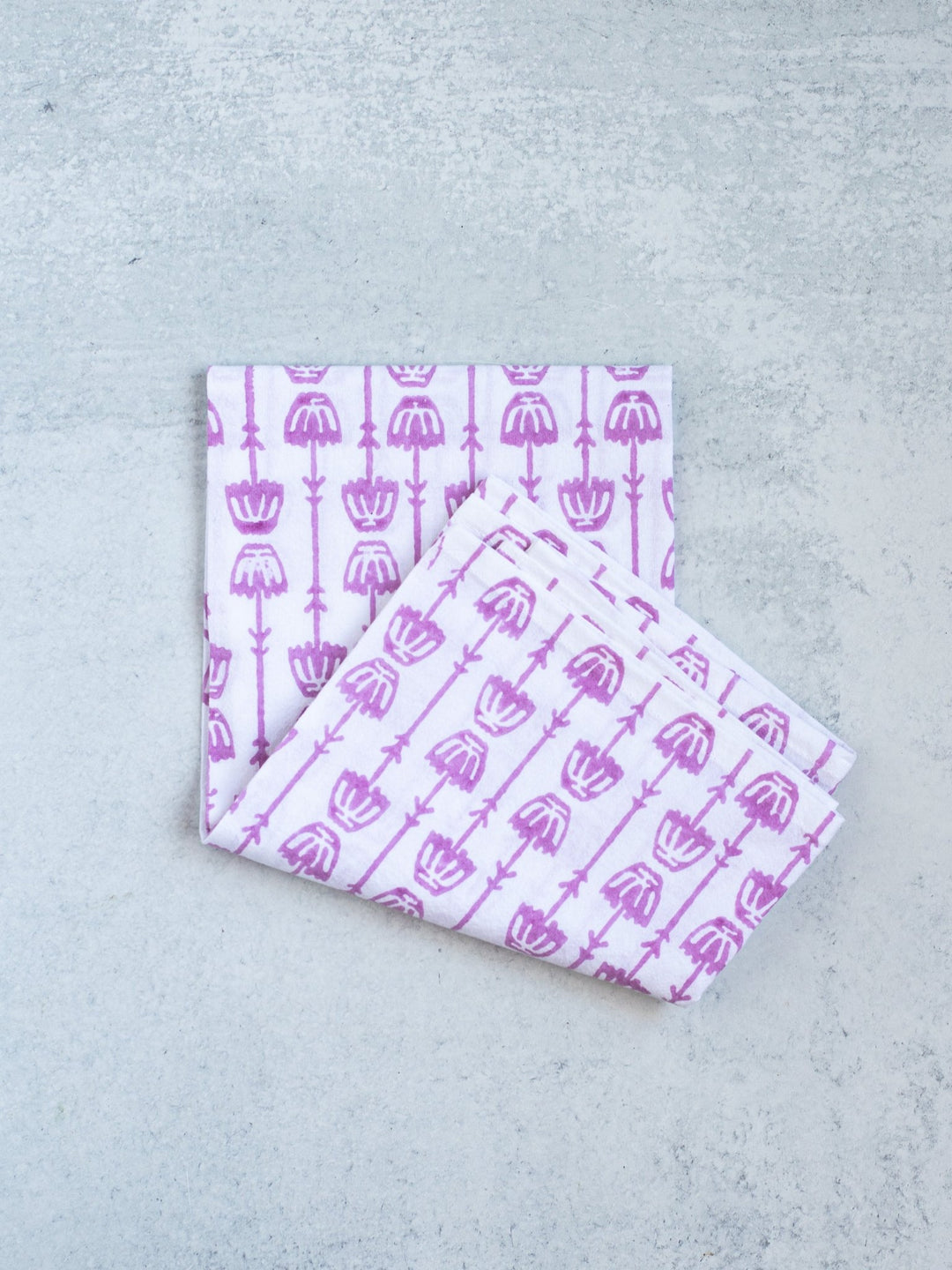 Tea Towel - Mosaic Flower, Lilac - The Mended Company