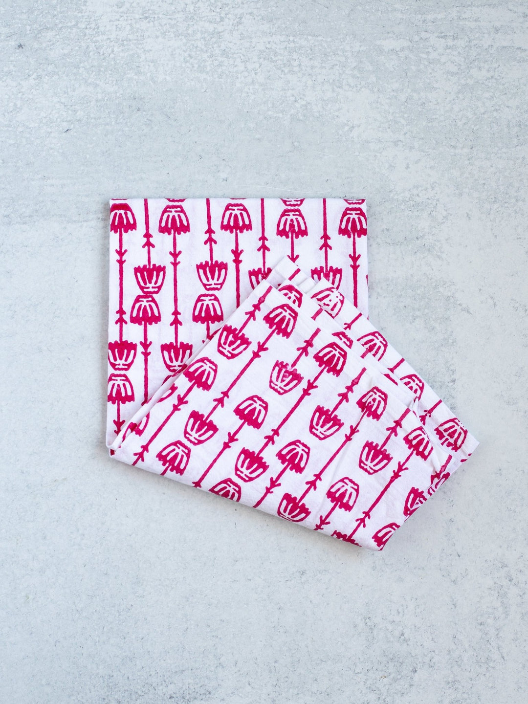 Tea Towel - Mosaic Flower, Pink - The Mended Company