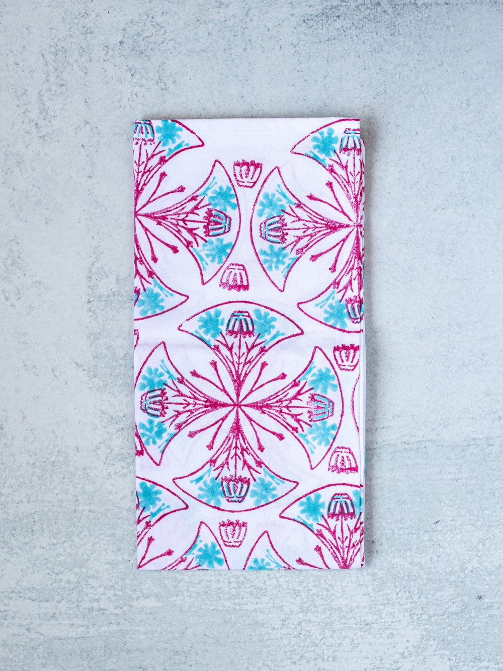 Tea Towel - Mosaic, Pink & Saltwater - The Mended Company