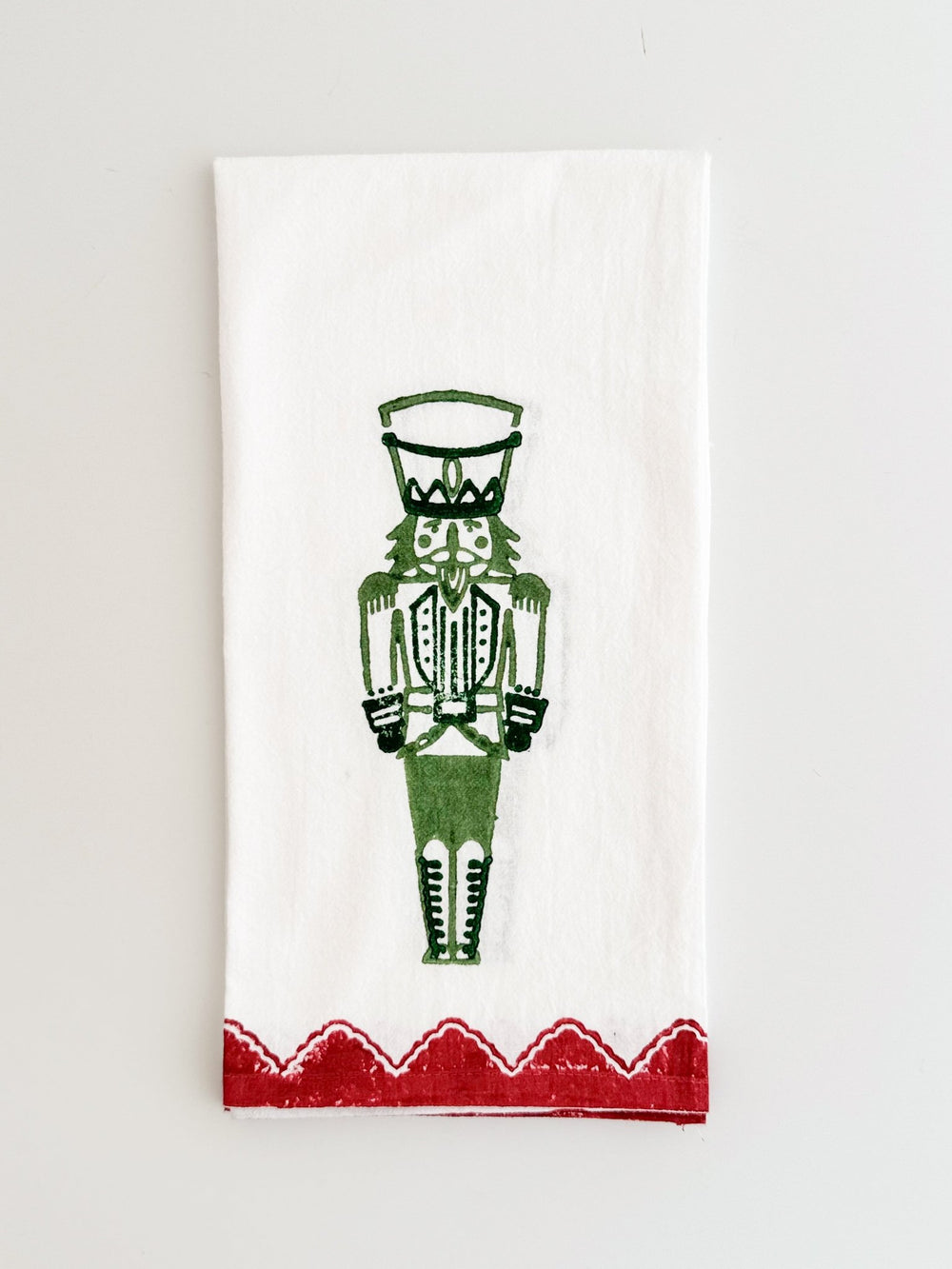 Tea Towel - Nutcracker, Evergreen & Red - The Mended Company